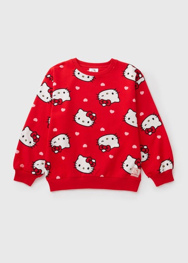 Hello Kitty Kids Red Sweatshirt (7-13yrs)