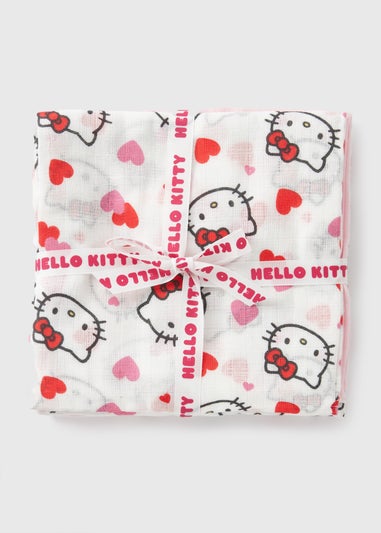 Hello Kitty 3 Pack Baby Pink Muslin Cloths