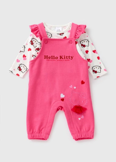 Hello Kitty Baby Pink Dungaree Set (Newborn-18mths)