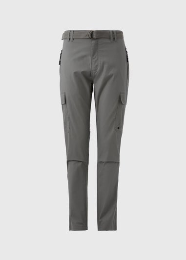 Khaki Belted Cargo Trousers