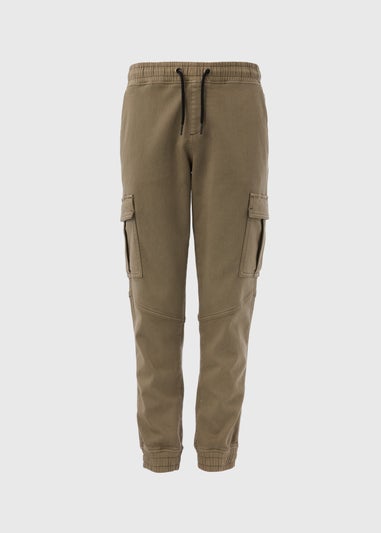 Brown Knitted Cargo Trousers