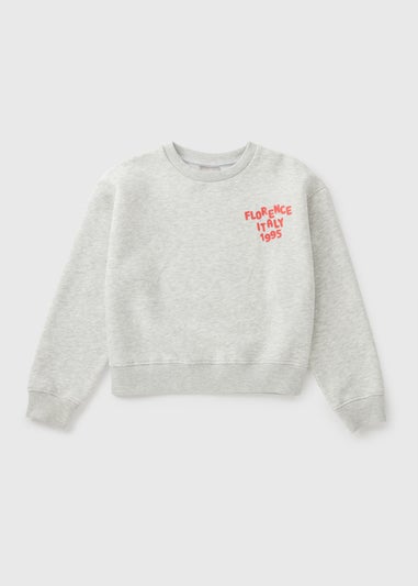 Girls Grey Florence Italy Sweatshirt (7-15yrs)