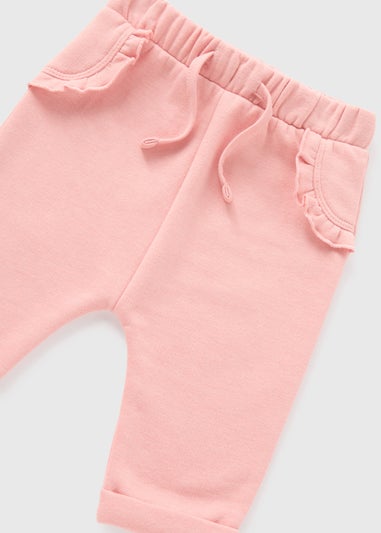 Baby Pink Frill Jogging Bottoms (Newborn-23mths)