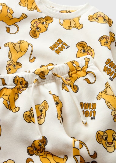 Disney Kids Cream Simba Top & Jogging Bottoms Set (1-7yrs)