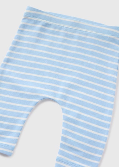 Baby Blue Stripe Leggings (Newborn-23mths)