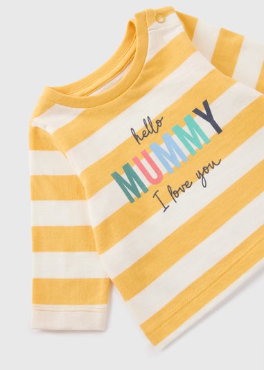 Baby Yellow Stripe Mummy Long Sleeve Top (Newborn-23mths)