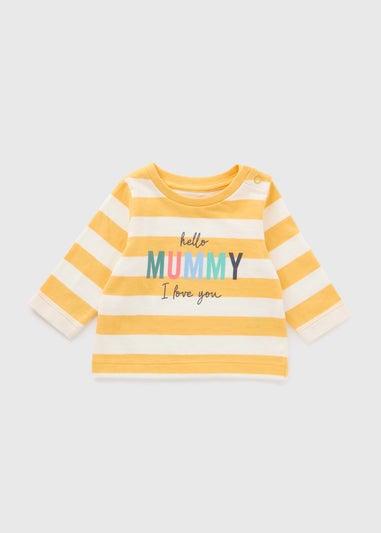 Baby Yellow Stripe Mummy Long Sleeve Top (Newborn-23mths)