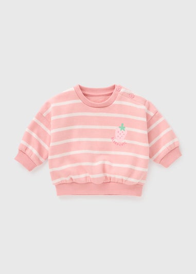 Baby Pink Stripe Sweatshirt (Newborn-23mths)