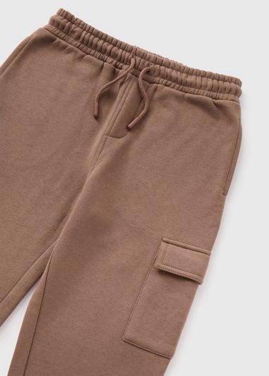 Boys Brown Cargo Jogging Bottoms (7-15yrs)