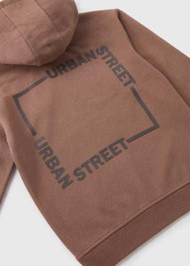 Boys Brown Urban Street Hoodie (7-15yrs)