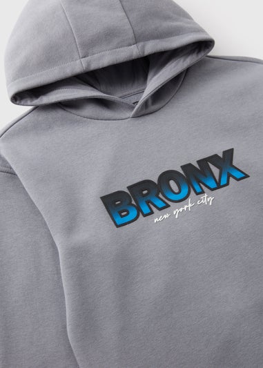 Boys Grey Ombre Bronx Hoodie (7-15yrs)