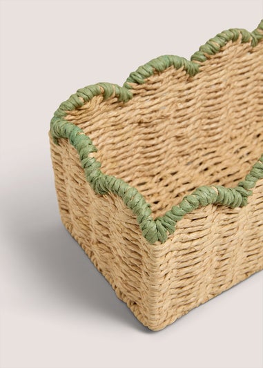 Scallop Edge Storage Basket Tray