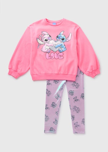 Pink Stitch Heart Top & Legging Set (4-12yrs)