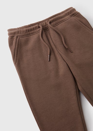 Boys Brown Plain Jogging Bottoms (1-7yrs)