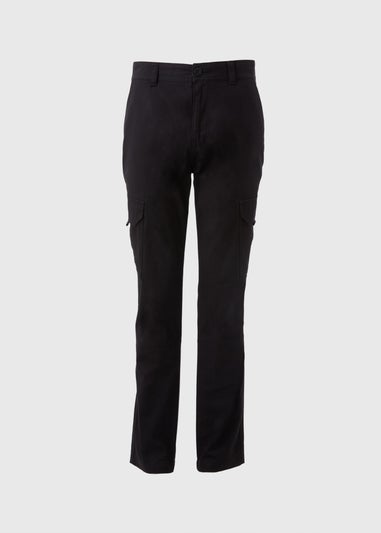 Black Basic Cargo Trousers