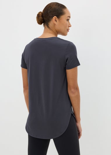 Souluxe Dark Grey Longline T-Shirt