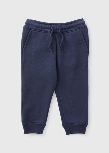 Boys Navy Plain Jogging Bottoms (1-7yrs)