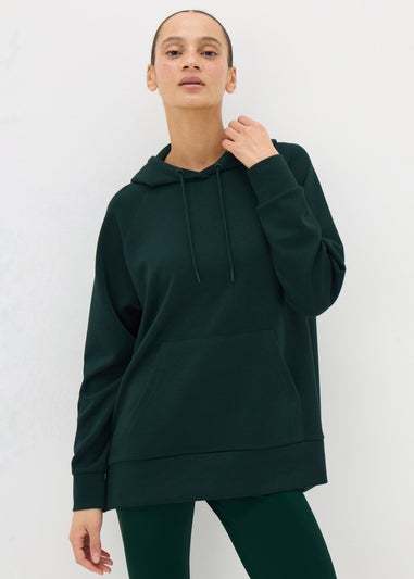 Souluxe Dark Green Longline Hoodie