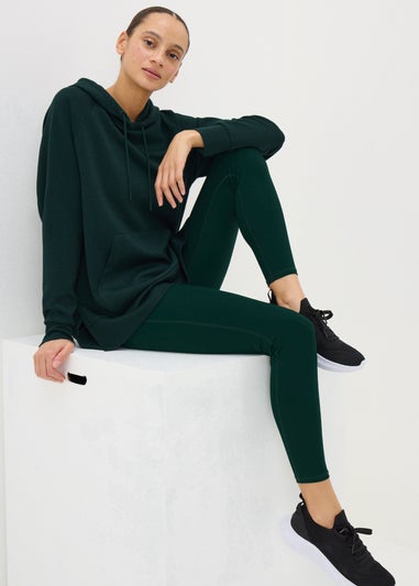 Souluxe Dark Green Longline Hoodie