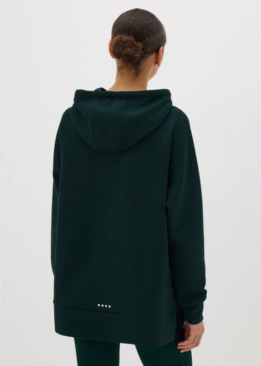 Souluxe Dark Green Longline Hoodie