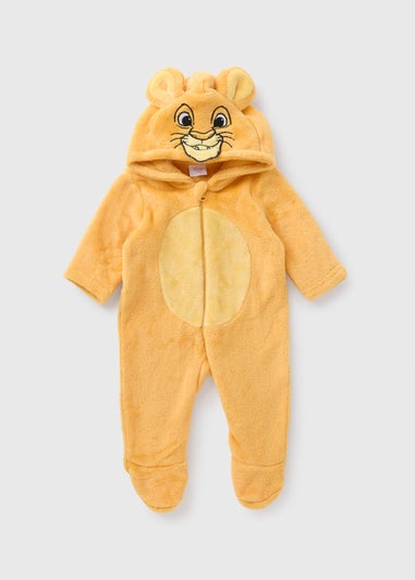 Disney Baby Yellow Lion King Pramsuit (Newborn-12mths)