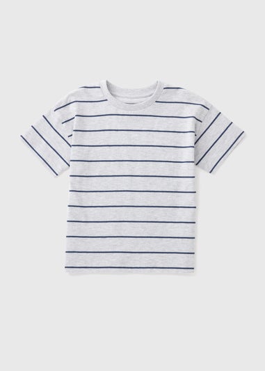 5 Pack Boys Multicolour Stripe & Solid T-Shirts (1-7yrs)