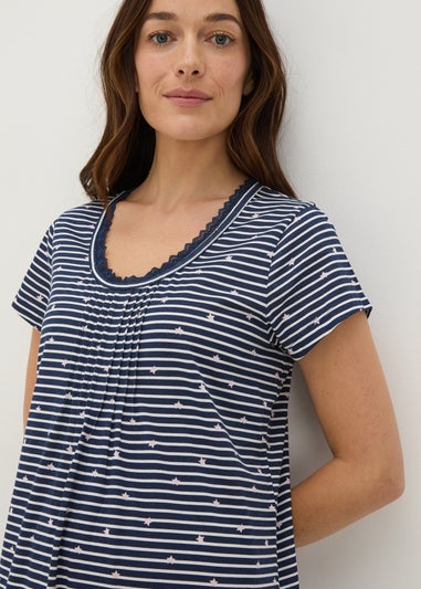 Navy Stripe & Star Nightie