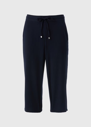 Navy Cropped Trousers