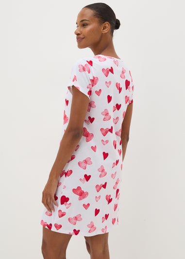 Cream Hearts T-Shirt Nightie