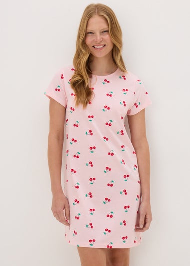 Pink Cherry Print Nightie