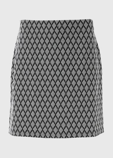 Et Vous Black Diamond Ponte Mini Skirt