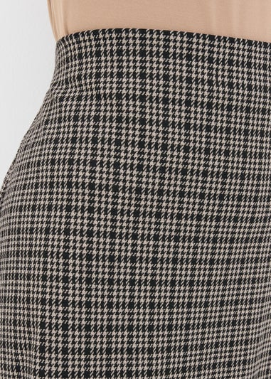 Et Vous Black Check Ponte Mini Skirt