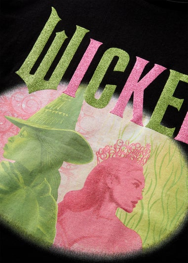 Wicked Black Kids Elphaba & Glinda T-Shirt (7-13yrs)