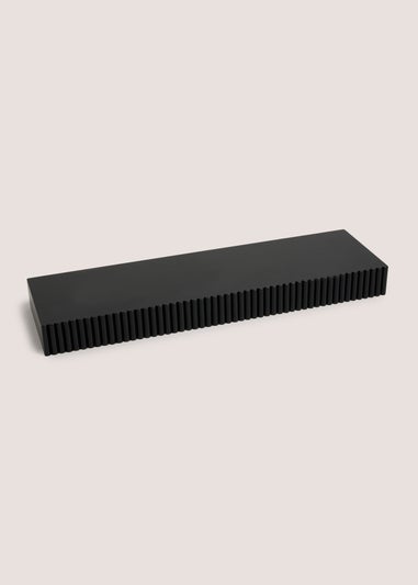 Black Ribbed Edge Shelf