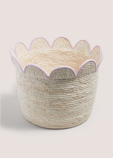 Pink Scallop Edge Basket