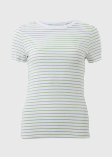 Green Stripe Fitted T-Shirt