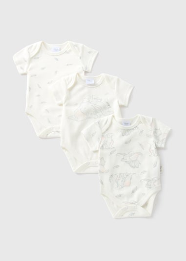 Disney 3 Pack Dumbo Bodysuits (Newborn-12mths)