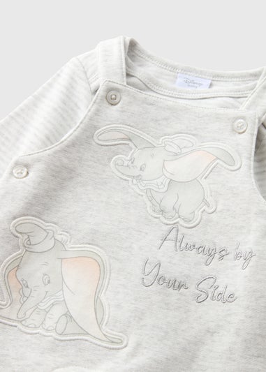 Disney Baby Grey Dumbo Dungaree (Newborn-12mths)