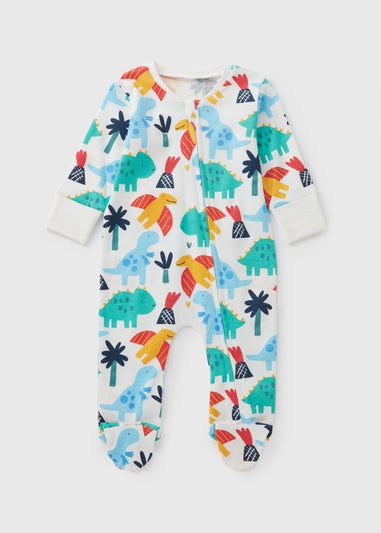 Baby Cream Dino Sleepsuit (Newborn-18mths)