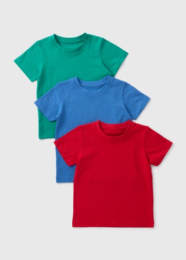 3 Pack Boys Multicolour T-Shirts (1-7yrs)