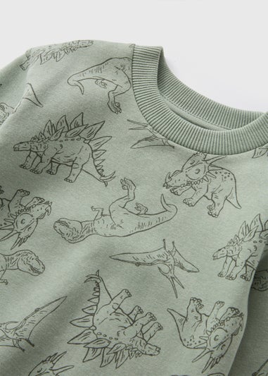 Boys Green Dino Sweatshirt (1-7yrs)