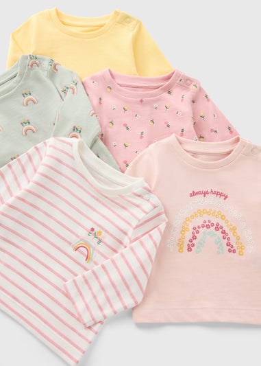 5 Pack Baby Multicolour Long Sleeve Top (Newborn-23mths)