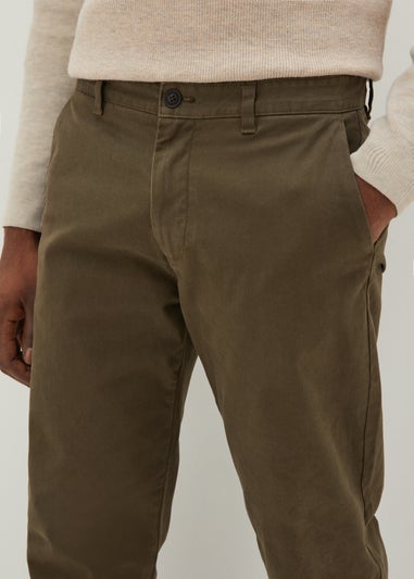 Khaki Straight Fit Chinos