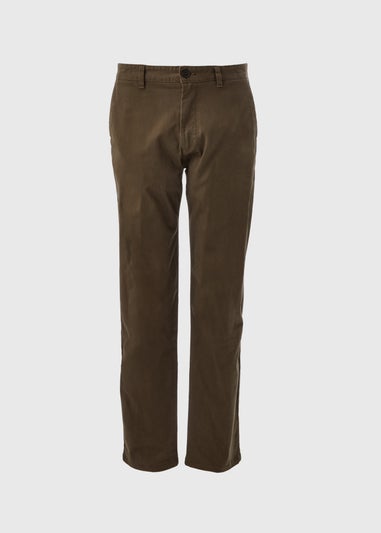 Khaki Straight Fit Chinos