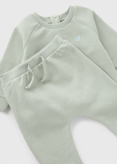 Baby Green Sweatshirt & Jogging Bottom Set (Newborn-23mths)