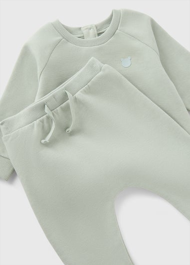 Baby Green Sweatshirt & Jogging Bottom Set (Newborn-23mths)