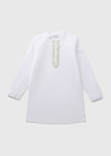 Boys White Kurta Shirt (1-7yrs)