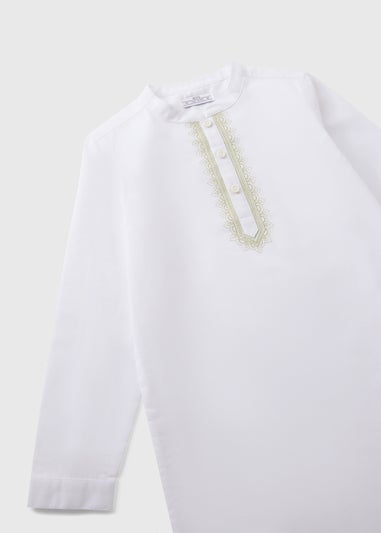 Boys White Kurta Shirt (1-7yrs)