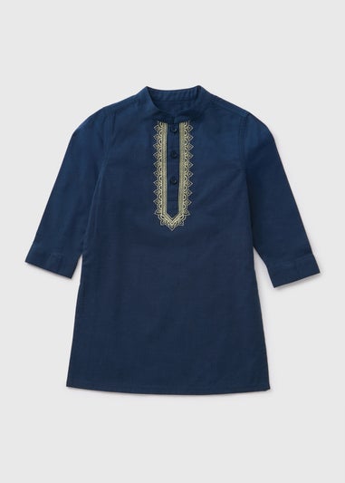 Boys Navy Kurta Shirt (1-7yrs)