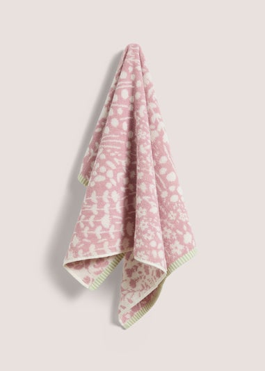 Pink Meadow Floral Towel